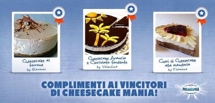 concorso Cheesecake Mania di Philadelphia