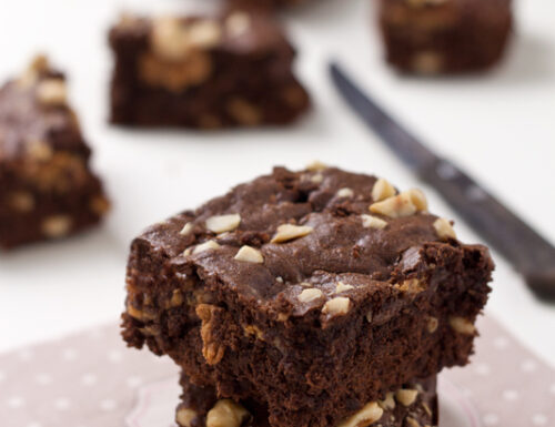 Brownies al cioccolato e caramello mou