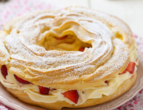 Paris Brest con crema e fragoline (Zeppolone)