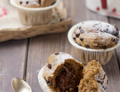 Muffin al caffè con cuore di Nutella