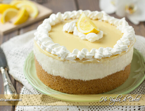 Cheesecake al limone e cioccolato bianco