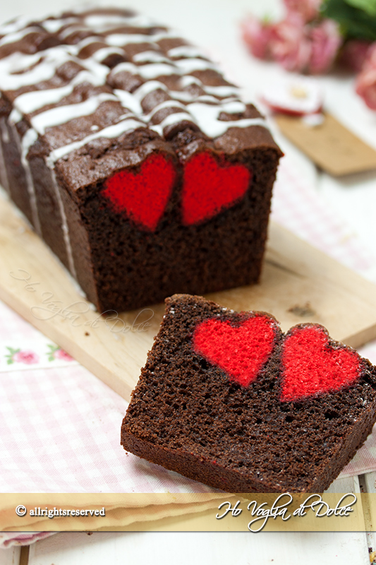 Plumcake con cuore a sopresa ricetta facile passo passo