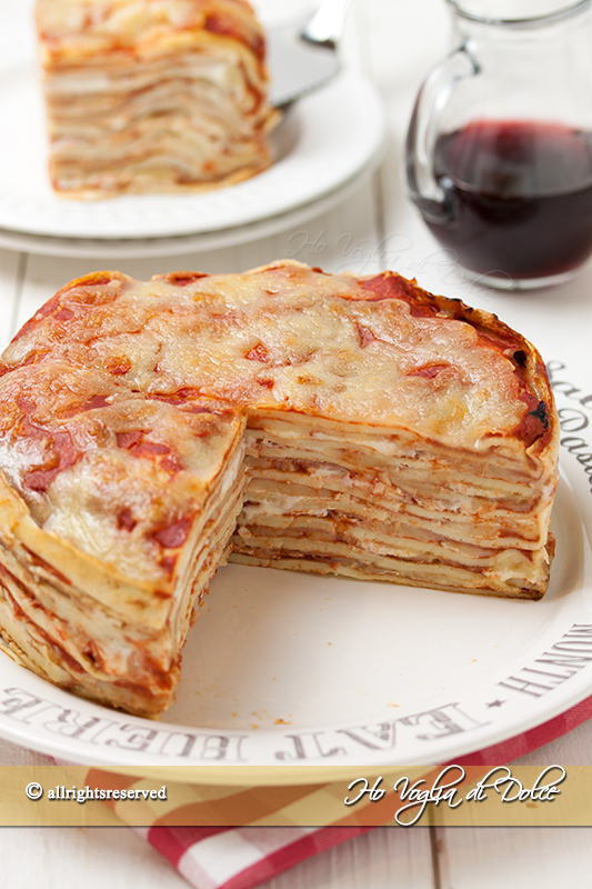 Torta di crepes pomodoro e mozzarella ricetta torta salata