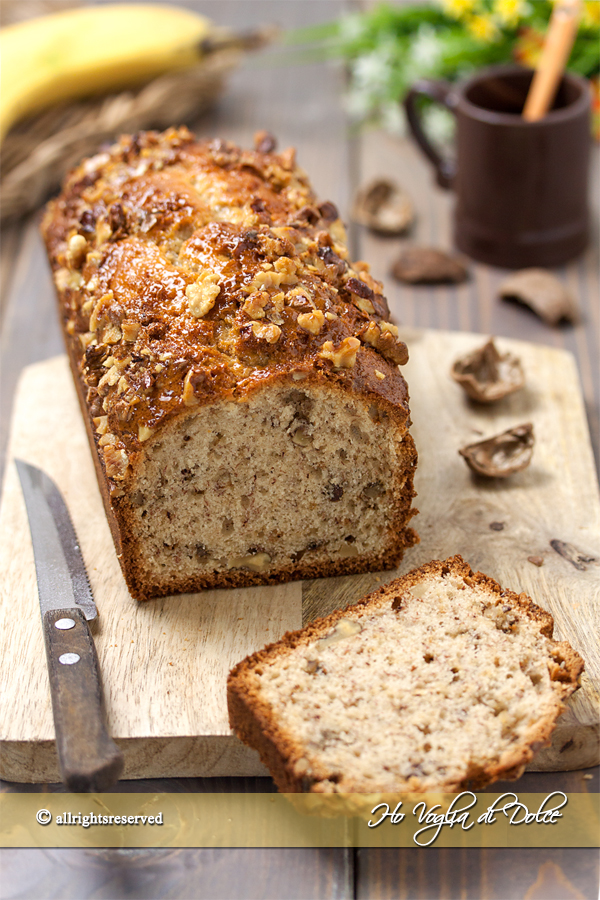 Banana bread alle noci ricetta veloce | Ho Voglia di Dolyce