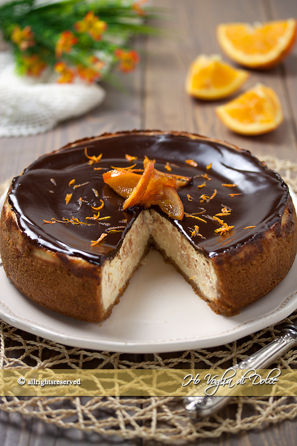 Cheesecake arancia e cioccolato cotta ricetta | Ho Voglia di Dolce