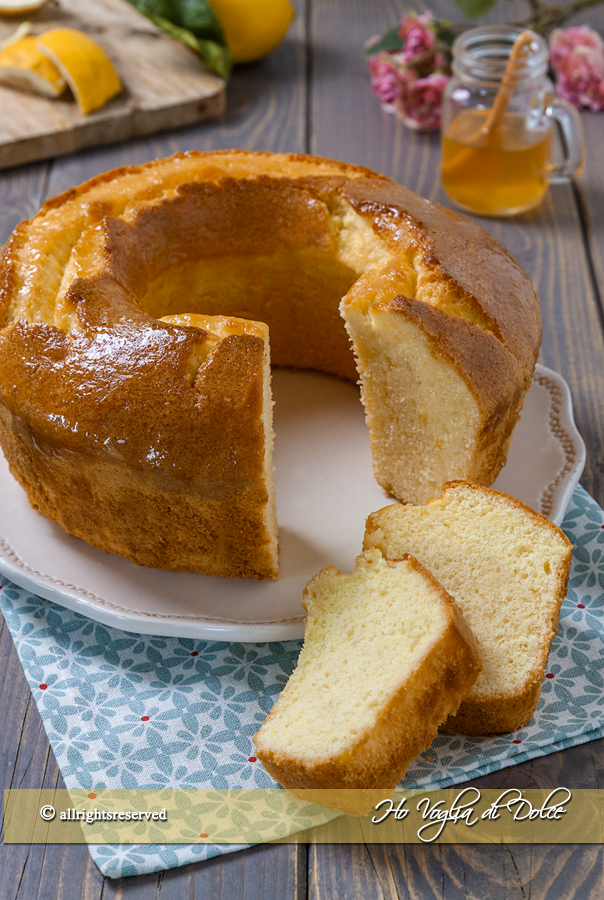 Ciambellone al limone alto e soffice ricetta | Ho Voglia di Dolce