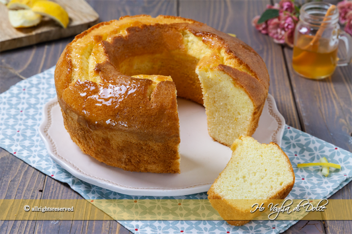 Ciambellone al limone alto e soffice ricetta | Ho Voglia di Dolce