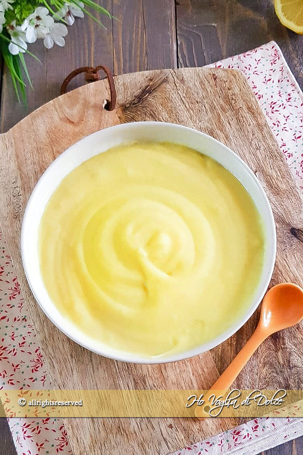 crema pasticcera senza uova