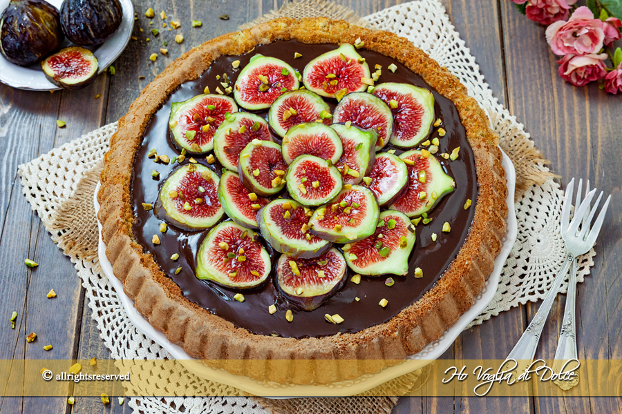 Crostata Morbida Ai Fichi Cioccolato E Pistacchio