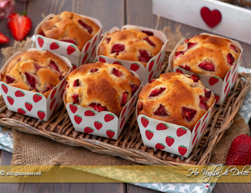 Muffin alle fragole e ricotta